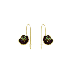 Women's Flower Earrings GS1327-109 Kalliope Brass-Enamel